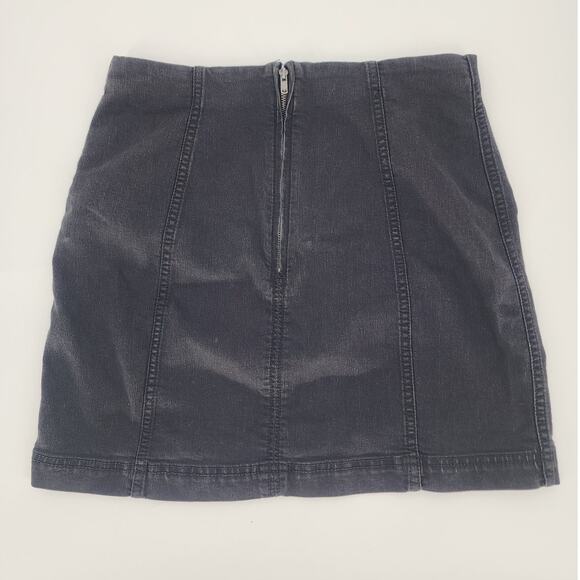 Free People Black Denim Mini Skirt Women's Size 10 - Picture 2 of 6